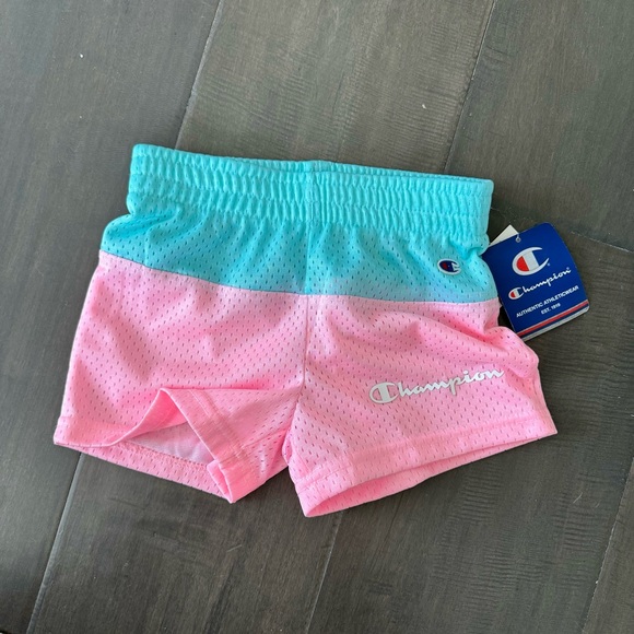 Champion | Big Girls Essential Color Block Mesh Shorts - Picture 1 of 3